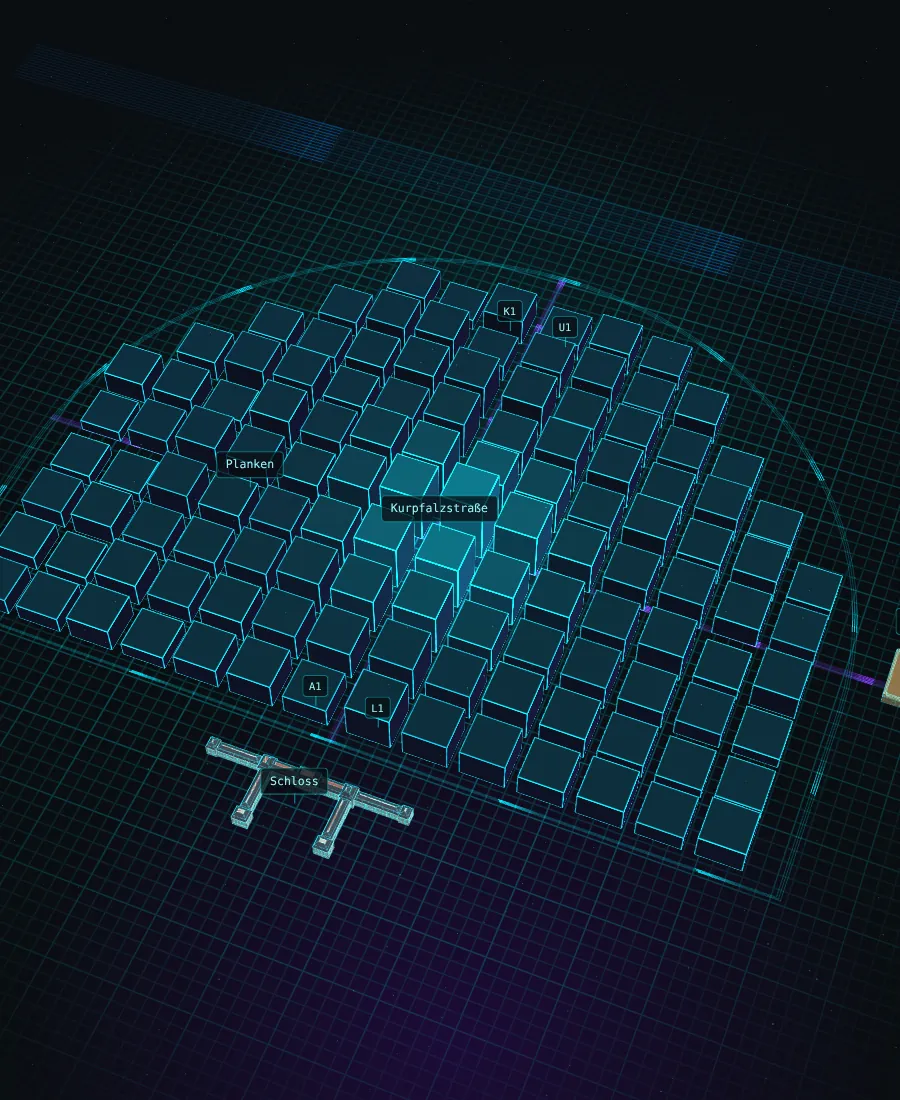 Quadrate Mannheim als 3D-Modell